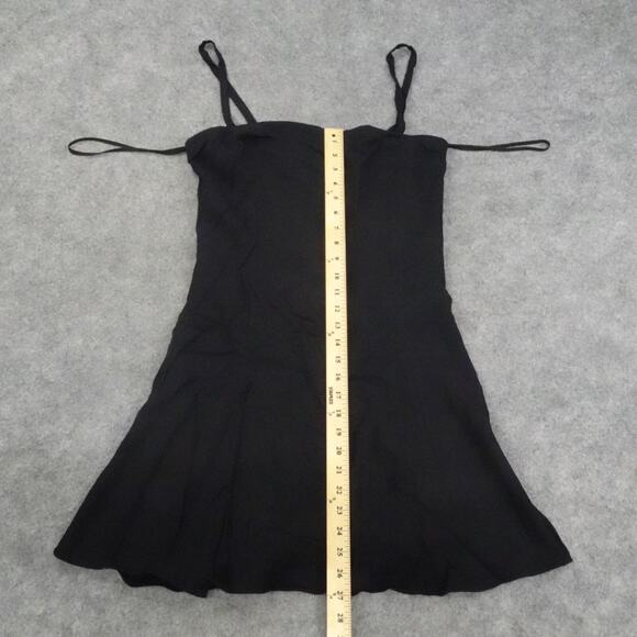 Polo Ralph Lauren Dress Womens 10 Lined Spaghetti Strap Black Wool Blend Flowy B - Picture 4 of 12